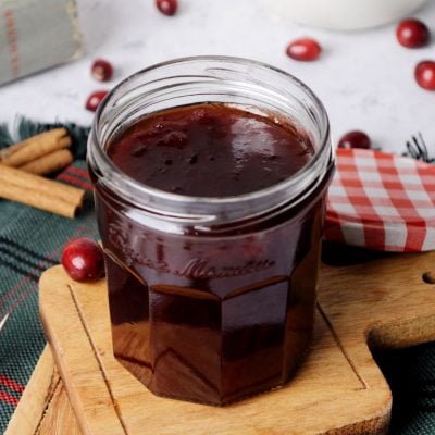 Cranberry Fireball Sauce In Mason jar