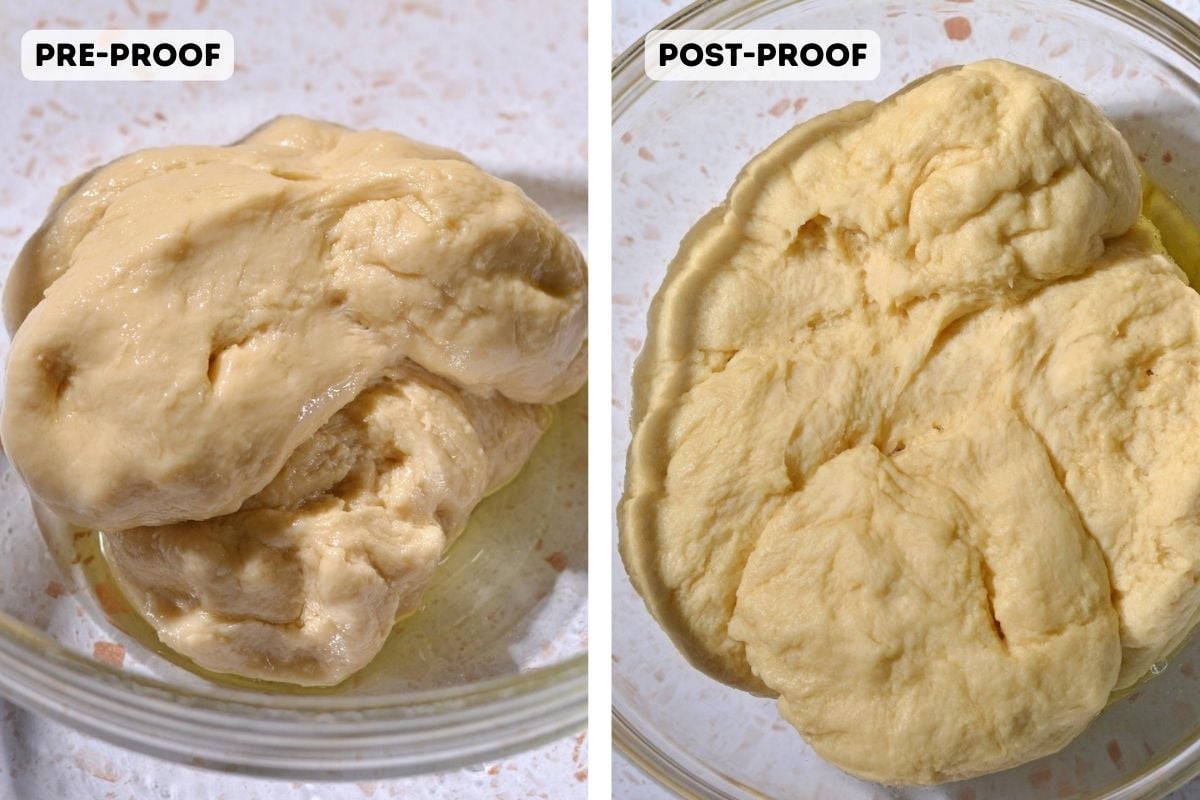 Image showing pre-proof and after the proofing.