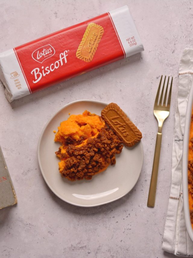 Biscoff Sweet Potato Casserole