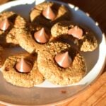 A tray of Peanut butter blossoms.