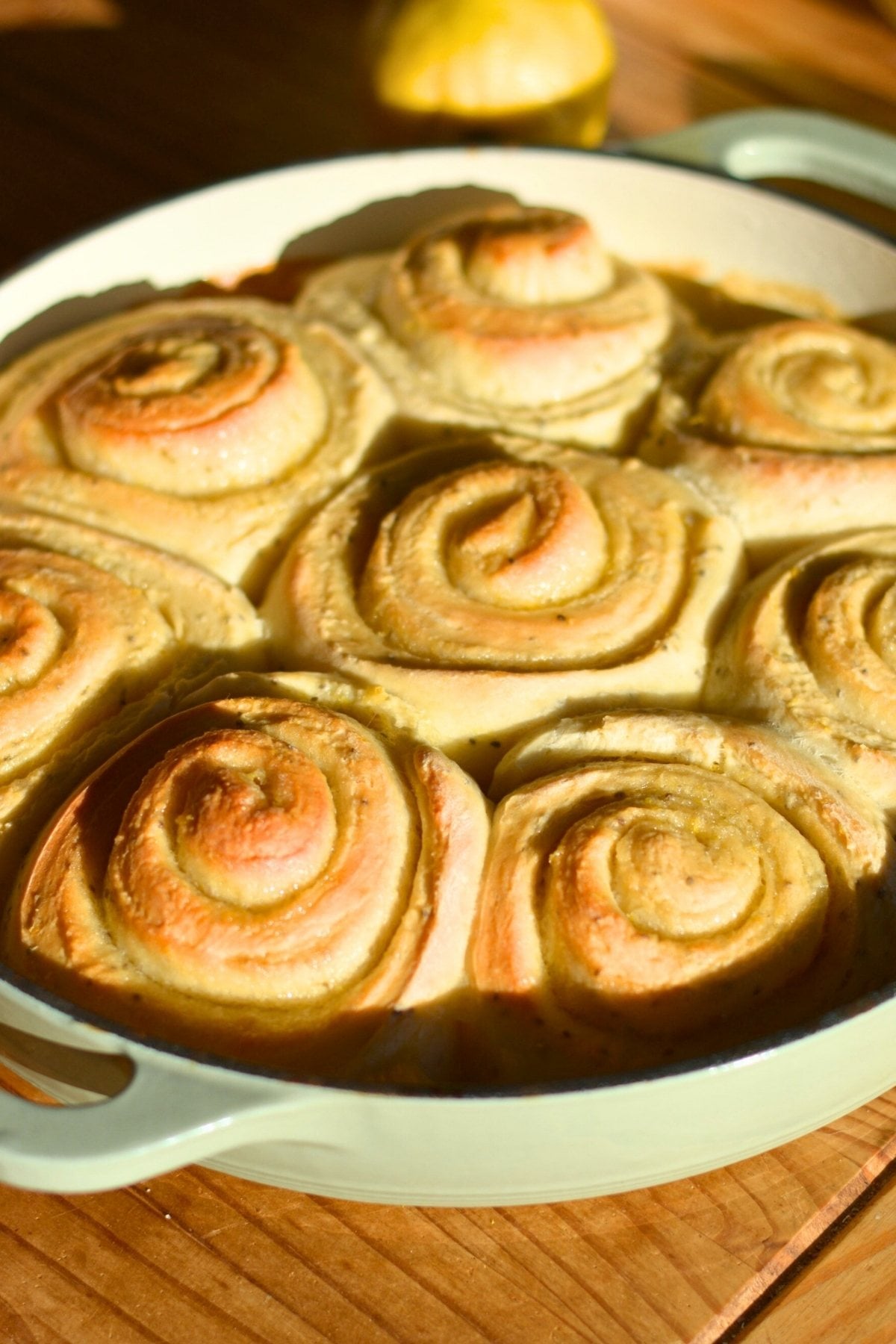 Lemon rolls before adding the frosting.