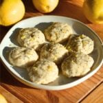 A plate of lemon cottage cheese cookies.