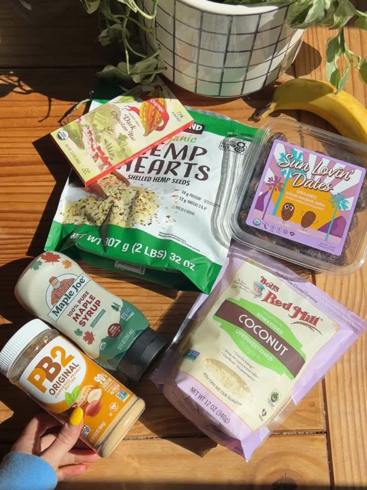 Ingredients for healthier samoa cookies.