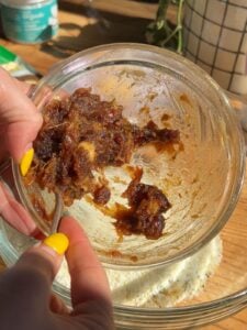Date paste in a bowl.