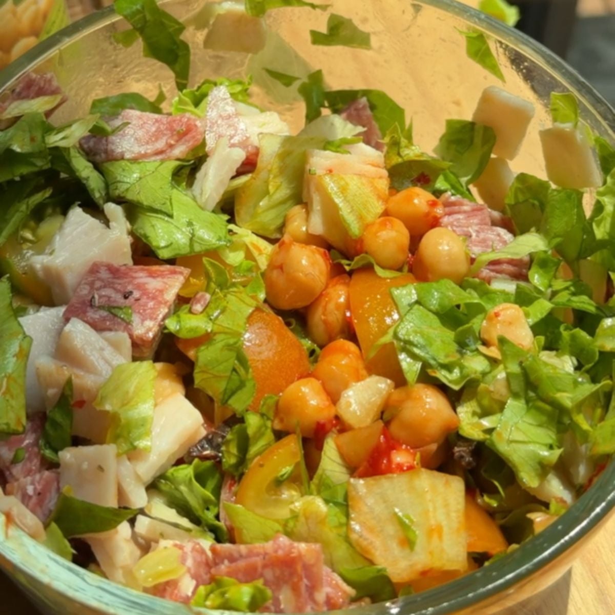 The finished sub in a tub bowl.