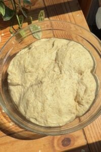 Dough after rising.